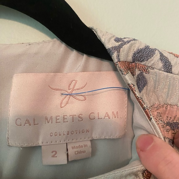 Gal Meets Glam Lola Dancing Daisy Jacquard Dress - Picture 6 of 9